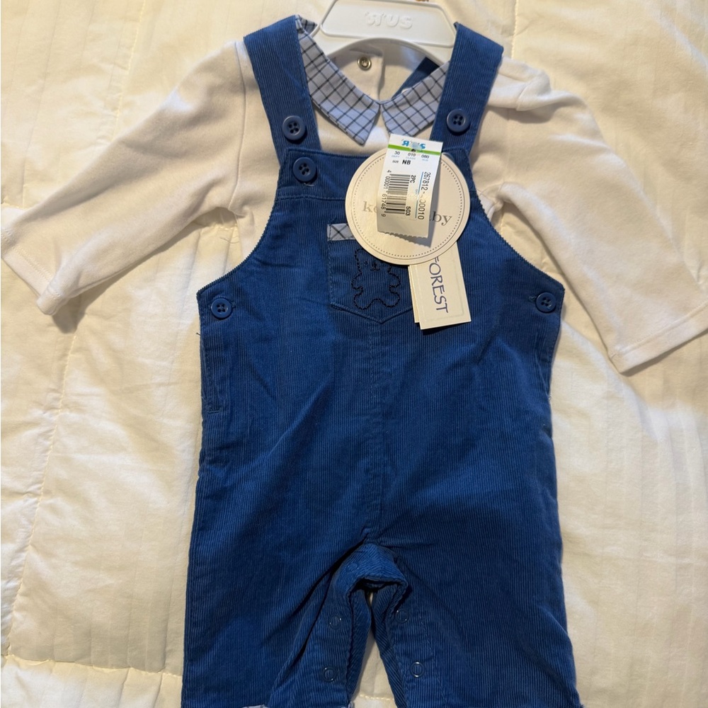 Blue Kids Overalls Set by Baby Forest